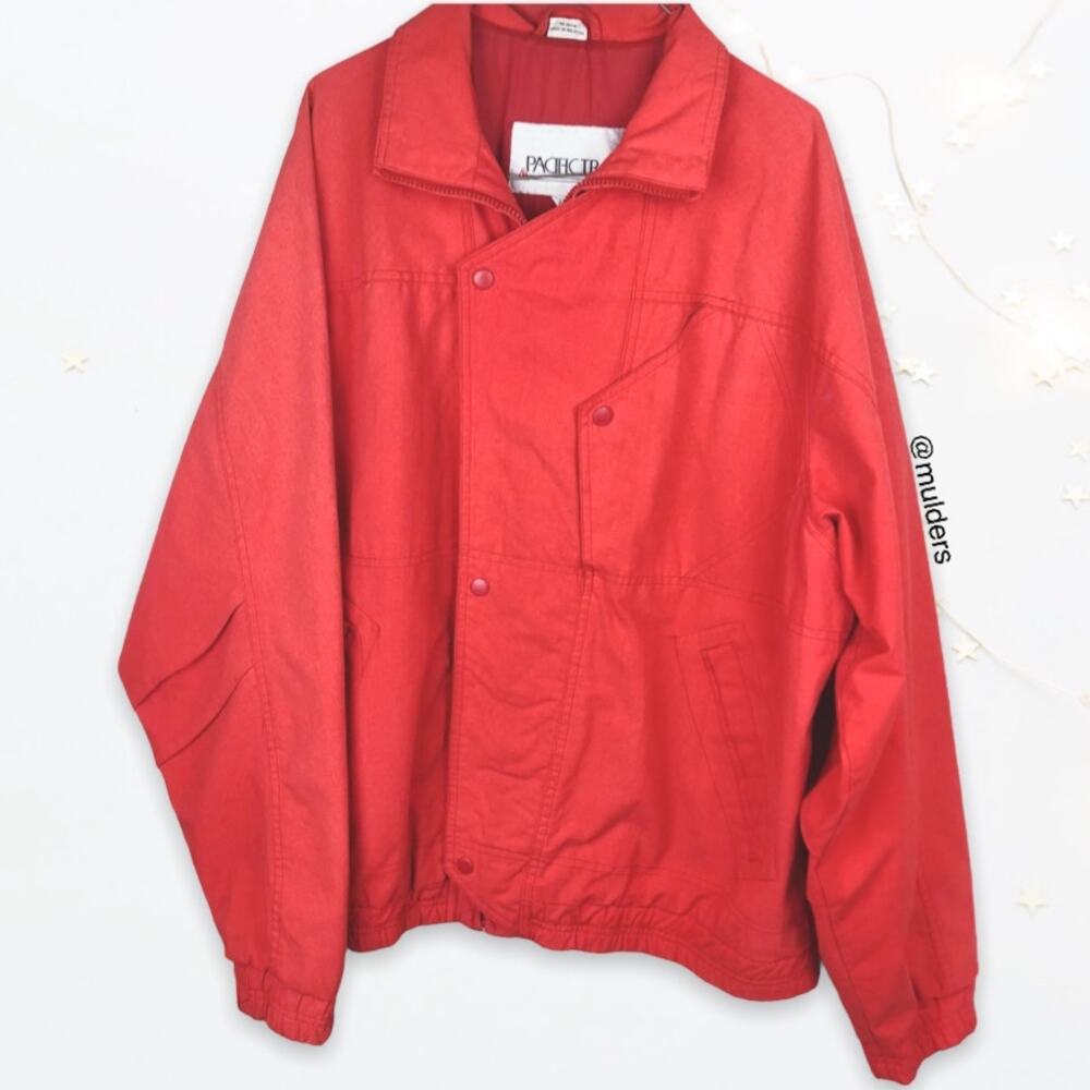 Vintage Pacific Trail Red Salmon Undertone Mens Outdoors Jacket